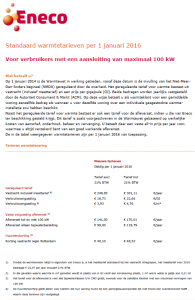 eneco stadsverwarming warmte tarieven 2016 prijzen stadswarmte stadsverarming warmtewet afleverset utrecht