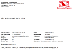 commissiebrief stadsverwarming Gemeente Utrecht Eneco