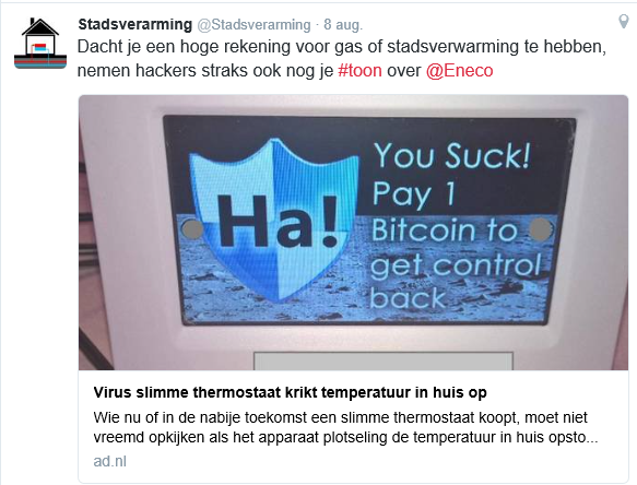 Toon thermostaat niet makkelijk te hacken - Stadsverarming Utrecht