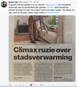 Stadsverwarming Eneco Utrecht blokverwarming PvdA Bulent Isik